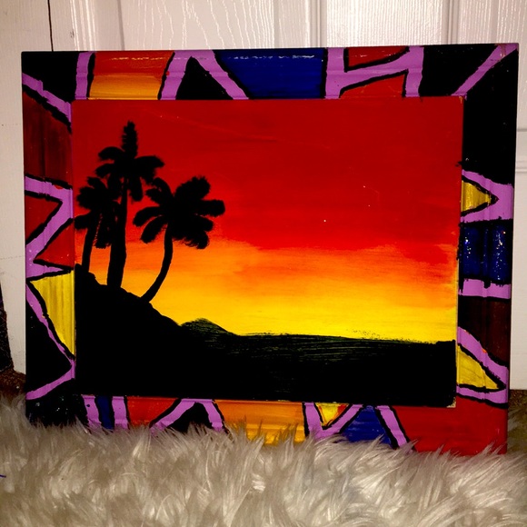 Other - Dr Seuss inspired wooden frame acrylic painting